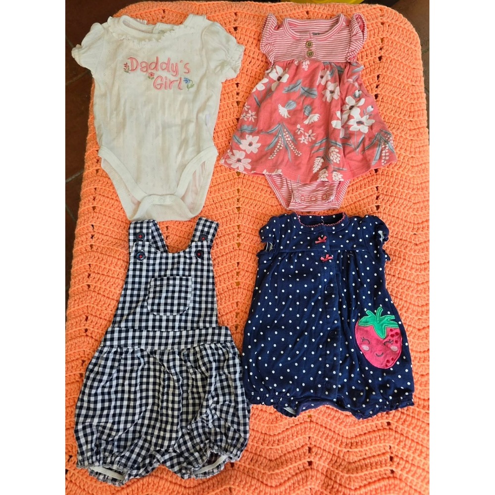 Baby Girl Clothes Lot 9pc Mixed Bundle Sleep Sacks Sleepers Rompers Outfits